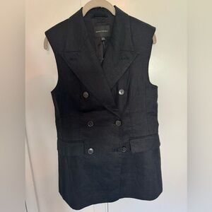 Banana Republic Black Double-Breasted Vest NWT